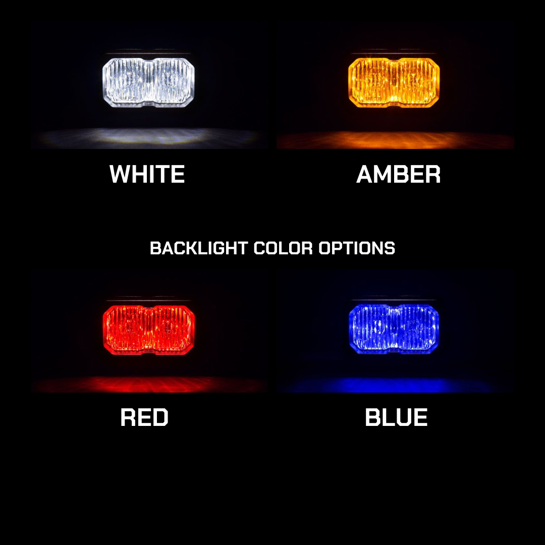 SSC2 SAE/DOT White Sport Standard LED Pod (pair) - Trail Icon