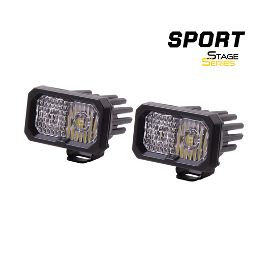 SSC2 SAE/DOT White Sport Standard LED Pod (pair)