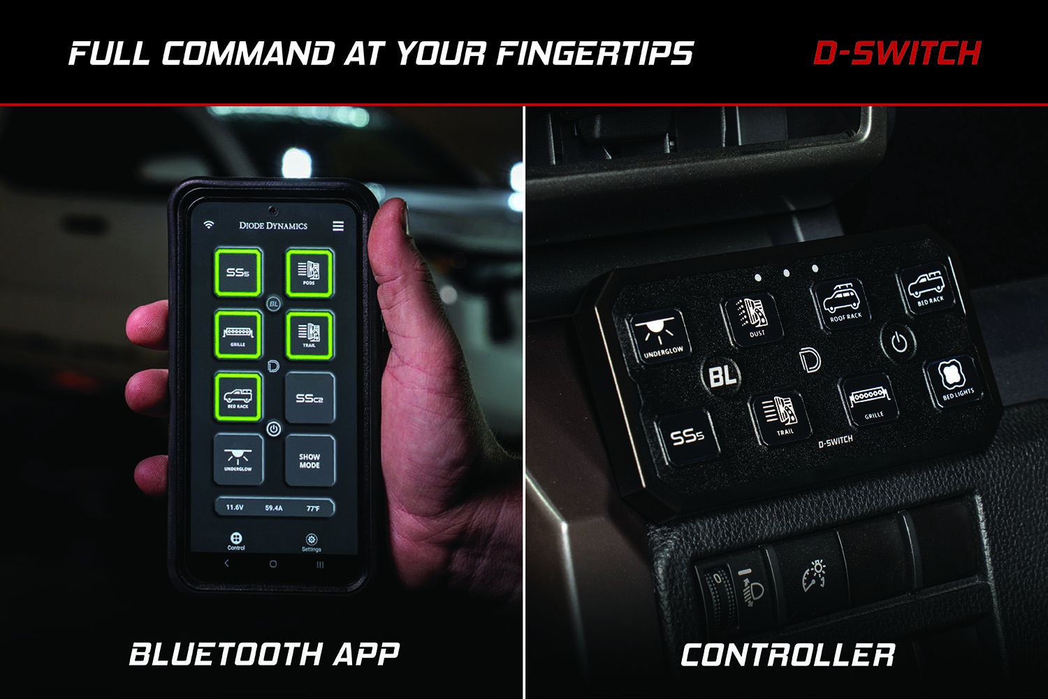 Diode Dynamics D-Switch 8-Channel Switch Panel - Trail Icon