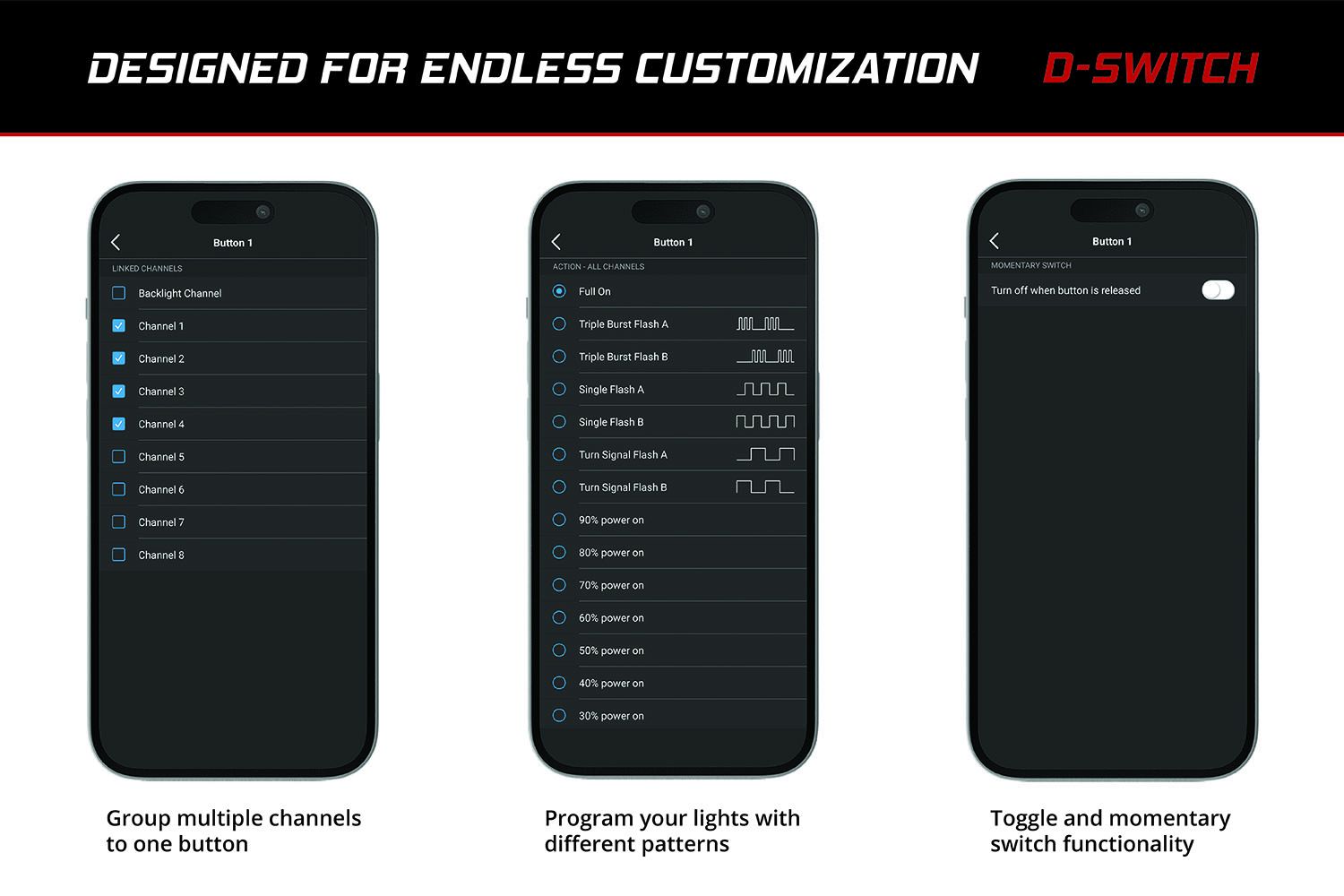 Diode Dynamics D-Switch 8-Channel Switch Panel - Trail Icon