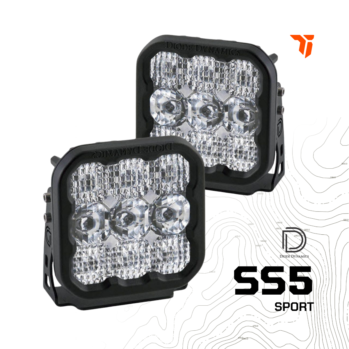 SS5 White Sport LED Pod (pair) - SPORT