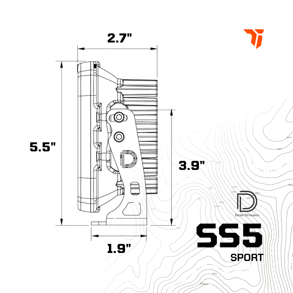 SS5 White Sport LED Pod (pair) - SPORT
